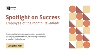 Free  Template: Spotlight on Success: Employee of the Month Company Presentation
