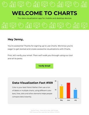 Free  Template: Lime Green Welcome Email Newsletter