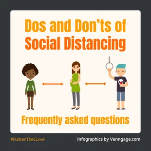 Free  Template: Social Distancing Guidelines Carousel Post Slides