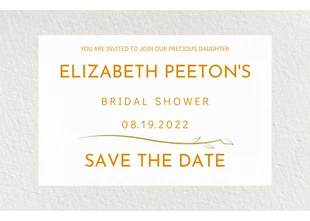 Free  Template: Gold Vine Bridal Shower Invitation