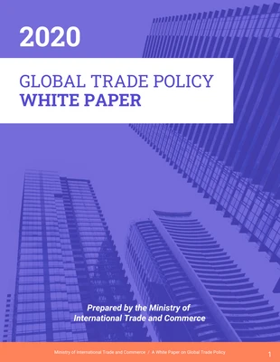 business  Template: Livre blanc sur la politique économique moderne