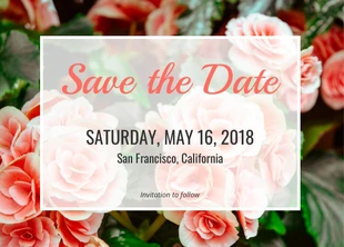 Free  Template: Save the Date Invitation