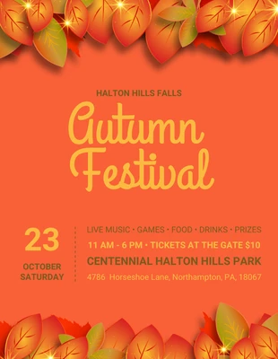 Warm Autumn Festival Event Poster