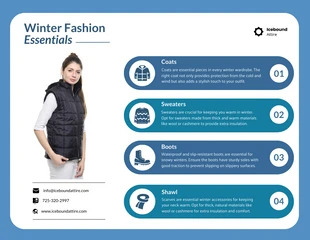 premium  Template: Elementos básicos de la moda de invierno: infografía