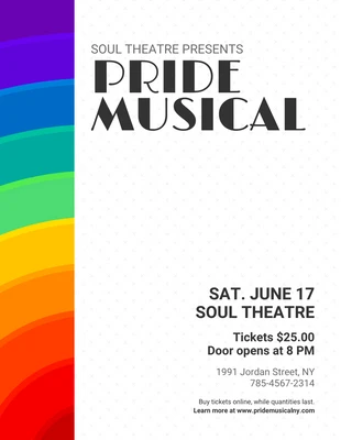 Free  Template: Volantino dell'evento Pride Theatre