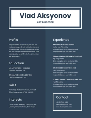 Free  Template: Colorful Resume