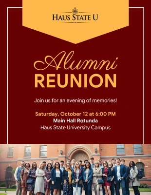 Free  Template: Alumni Meet Flyer Template