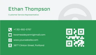 Simple Green Automotive Business Card - Seite 2