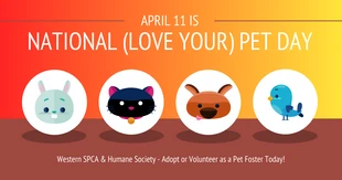 premium  Template: Post su Facebook della Giornata nazionale degli animali da compagnia