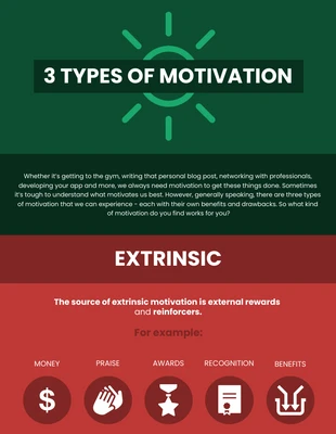 premium  Template: Comparação de 3 tipos de motivação
