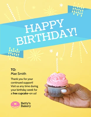 business  Template: Company Birthday Card