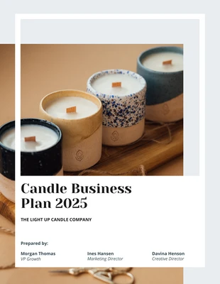 business  Template: Modèle de plan d'affaires pour les bougies