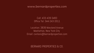Maroon Photo Real Estate Business Card - Página 2