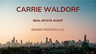 premium  Template: Maroon Photo Real Estate Business Card