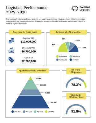 premium  Template: Comprehensive Logistics Performance Report Template