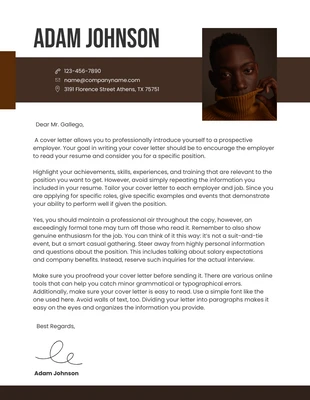 Brown Simple Professional Sales Letter