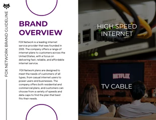 Purple Simple Network Brand Guideline Presentation - Pagina 2