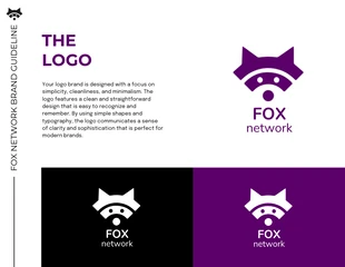 Purple Simple Network Brand Guideline Presentation - صفحة 3