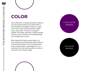 Purple Simple Network Brand Guideline Presentation - صفحة 4