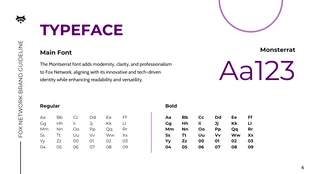 Purple Simple Network Brand Guideline Presentation - Pagina 6