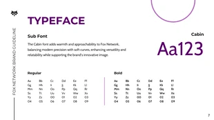 Purple Simple Network Brand Guideline Presentation - Pagina 7