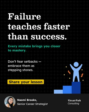 Free  Template: Career Advice LinkedIn Social Media Template