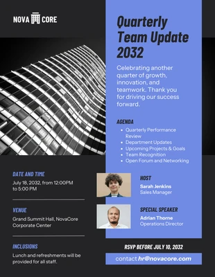 Free  Template: Staff Meeting Flyer Template