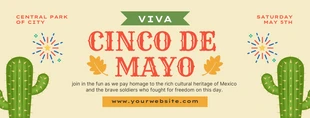 Free  Template: Grün und Gelb Orange Cinco De Mayo Feier Banner