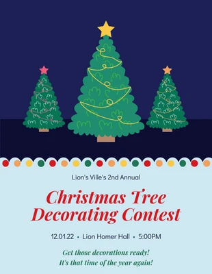 premium  Template: Christmas Trees Event Flyer