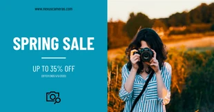 Free  Template: Camera Spring Sale Facebook Post Layout