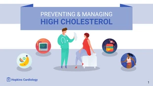premium  Template: Apresentação sobre a prevenção do colesterol alto