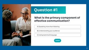 Effective Communication Workshop Quiz Presentation - page 2