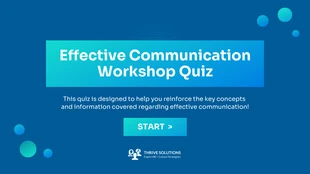 business interactive Template: Presentazione del quiz sul workshop sulla comunicazione efficace