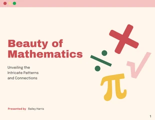 Free  Template: Apresentação de matemática em cores pastéis