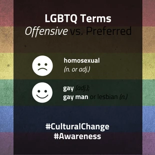 Free  Template: Mudança cultural LGBTQ Postagem no Instagram