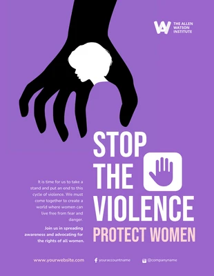 Free  Template: Purple and Black Women's Right Poster