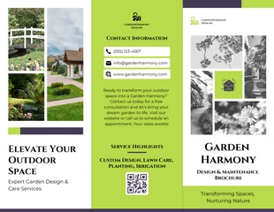 Free  Template: Garden Design & Maintenance Brochure
