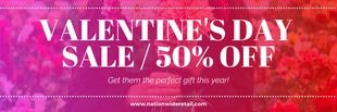 Free  Template: Floral Sale Promotion Valentine's Day Twitter Banner