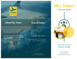business  Template: Brochure à trois volets sur les voyages de vacances