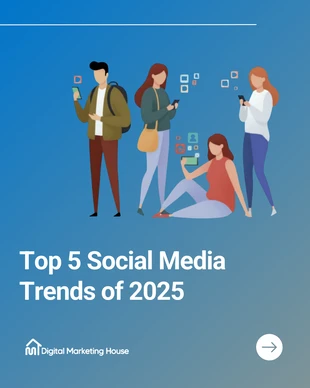 Free Template: Top 5 Social Media Trends List Carousel Template