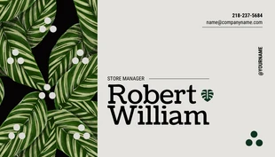 Gray and Green Leaf Business Card - Pagina 2
