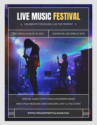 Free  Template: Flyer Live-Musik