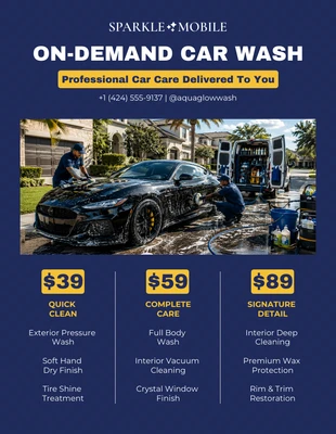 business  Template: Mobile Car Wash Flyer Template