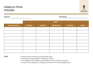 Free  Template: Simple White Brown Employee Work Schedule
