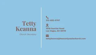 Simple Blue Sky Business Church Card - Pagina 2