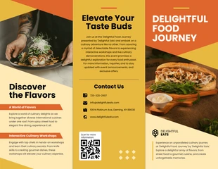 premium  Template: Brochure à trois volets pour l'événement alimentaire