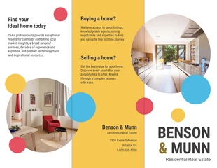 Free and accessible Template: Modern Real Estate Tri Fold Brochure