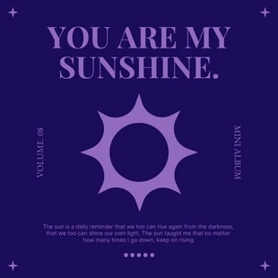 Free  Template: Couverture de l'album moderne audacieux bleu marine et violet