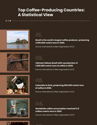 Free  Template: Brown Simple Coffee Infographic
