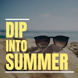 Free  Template: Postagem no Instagram sobre o verão amarelo